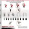 Service Caster 4 Inch 316SS Red Poly Swivel 1-1/2 Inch Expanding Stem Caster Set Lock Brake SCC-SS316TTLEX20S414-PPUB-RED-112-4 - alternate 3
